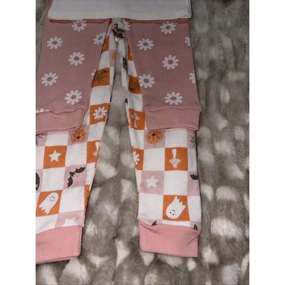 Chick-Pea Baby Halloween Pajama Set  5 pc set 2 Shirts 2 Pants Socks So Cute